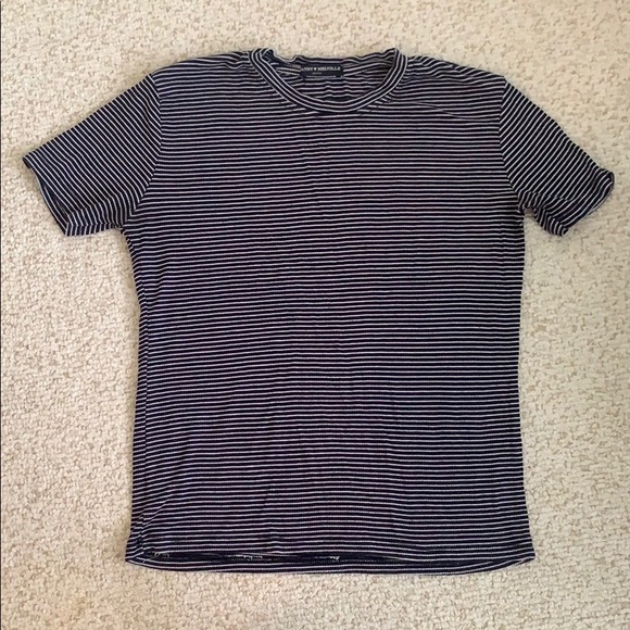 navy blue and white striped shirt - Picture 1 of 1